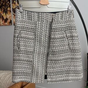 Judith & Charles Woven Textured Linen Skirt